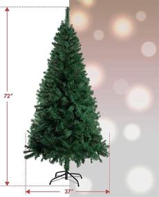 img 1 attached to 🎄 Premium 6-Foot Unlit Artificial Pine Christmas Tree with Sturdy Metal Base - Amazing Seasons, Green Branches - AU-IT6-600-GRN