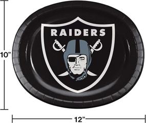 img 1 attached to 🏈 Creative Converting Las Vegas Raiders Oval Platters: 8 Count, 10x12" - Perfect for Game Day Celebration!