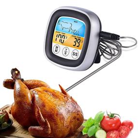 img 4 attached to 🌡️ Large Touch Screen LCD Backlight Instant Digital Read Meat Thermometer - Kitchen Cooking Food Thermometer for BBQ Grill Smoker, Oil Fry, Candy Thermometer with Magnet Digital Display