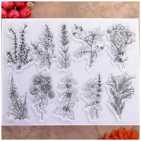 img 1 attached to 🌸 Clear Flower and Leaf Stamps by KWELLAM - ideal for Card Making, DIY Scrapbooking, and Decorative Crafts (21040807)