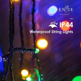 img 1 attached to 🎄 Multicolor Xmas Tree String Lights, 67 FT 200 LED Battery Operated with Timer, Waterproof 8 Mode Functions - Perfect for Home, Garden, Party, Holiday Decoration - Blue
