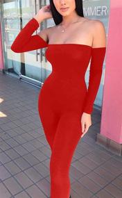 img 1 attached to 👗 Gobles Women's Backless Shoulder Jumpsuit - High Quality Clothing in Jumpsuits, Rompers & Overalls