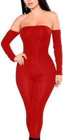 img 4 attached to 👗 Gobles Women's Backless Shoulder Jumpsuit - High Quality Clothing in Jumpsuits, Rompers & Overalls