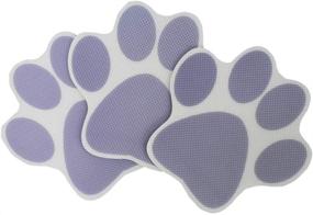 img 1 attached to 🛁 Booluee 12 Pcs Non-Slip Bathtub Stickers - Grey | Anti-Slip Dog Paw Footprint Safety Showers Treads Strips with 1 Scraper - Bath Tub, Shower Floor, Pool Stairs