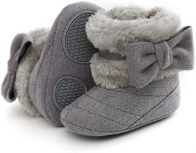 img 4 attached to 👶 Timatego Baby Snow Boots - Cozy Soft Sole Toddler First Walker Shoes for Winter, Non-slip, 3-18 Months