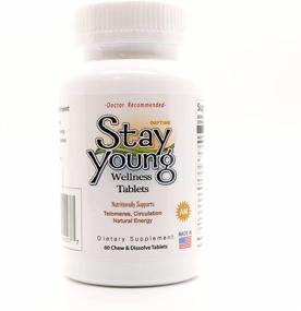 img 4 attached to 🌙 Stay Young AM - 60 Chewable Tablets - Natural Sleep Aid, Powerful Plant-Based Booster, Anti-Aging Formula, Youthful Revitalizer, Telomeres Support Supplement