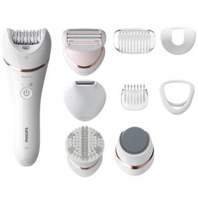img 4 attached to Philips Beauty Epilator Series 8000 - 5-in-1 Shaver, Trimmer, Pedicure, and Body Exfoliator with 9 Accessories - BRE740/14
