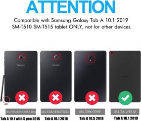 img 3 attached to SINTIA Keyboard Case for Samsung Galaxy Tab A 10.1 2019 T510 T515 - Red Folio PU Leather Stand Case with Detachable Wireless Keyboard - Enhance Your Samsung Galaxy Tab A 10.1 Inch SM-T510 SM-T515 2019 Experience