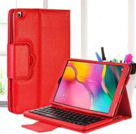 sintia keyboard case for samsung galaxy tab a 10.1 2019 t510 t515 - red folio pu leather stand case with detachable wireless keyboard - enhance your samsung galaxy tab a 10.1 inch sm-t510 sm-t515 2019 experience логотип