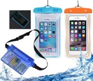 📱 3-pack waterproof phone pouch: ultimate protection for iphone xs max/xs/xr/x/8/8plus 7plus/6plus & samsung galaxy s8/s8plus/s7 logo