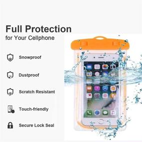 img 1 attached to 📱 3-Pack Waterproof Phone Pouch: Ultimate Protection for iPhone Xs Max/XS/XR/X/8/8plus 7plus/6plus & Samsung Galaxy s8/s8plus/s7