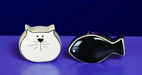 img 1 attached to 🐾 Transpac Home and Garden Purrfection Salt and Pepper Shakers - Set of 2, Multi-Colored