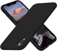 📱 cordking iphone xr case: ultra slim silicone shockproof phone case with soft anti-scratch microfiber lining - 6.1 inch, black logo