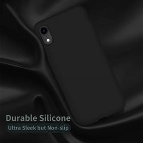 img 1 attached to 📱 Cordking iPhone XR Case: Ultra Slim Silicone Shockproof Phone Case with Soft Anti-Scratch Microfiber Lining - 6.1 inch, Black