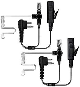 img 4 attached to 🎧 MaximalPower Surveillance Headset Earpiece with PTT Mic for Motorola 2-Pin Two-Way Radios - Kevlar Reinforced, 2 Pack