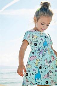 img 1 attached to 👗 Girls' Clothing and Dresses - FreeLu Sleeve Cotton Cartoon Dresses