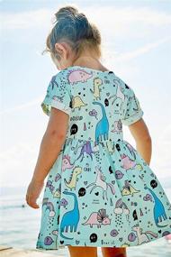 img 2 attached to 👗 Girls' Clothing and Dresses - FreeLu Sleeve Cotton Cartoon Dresses