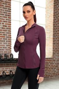 img 2 attached to CHAMA Workout Jackets Sleeve Sweaters Sports & Fitness