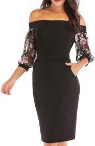 img 1 attached to Zshujun Womens Bodycon Formal Office Women's Clothing