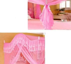 img 1 attached to Mengersi Corners Curtain Mosquito Princess Bedding for Bed Canopies & Drapes