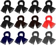 fleece scarves multi color wholesale assorted men's accessories logo