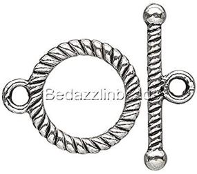 img 4 attached to Antique Silver Toggle Clasps Spiral