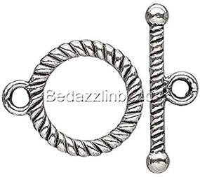 img 3 attached to Antique Silver Toggle Clasps Spiral