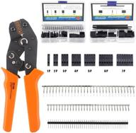 🔧 glarks 486pcs wire crimper plier with connector set - sn-28b ratchet crimping tool and dupont pins kit: 2.54mm 1-7 pin housing connectors, male/female pin headers - awg28-18 логотип