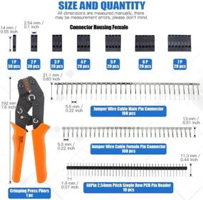 img 3 attached to 🔧 Glarks 486Pcs Wire Crimper Plier with Connector Set - SN-28B Ratchet Crimping Tool and Dupont Pins Kit: 2.54mm 1-7 Pin Housing Connectors, Male/Female Pin Headers - AWG28-18