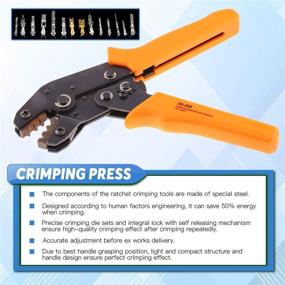 img 2 attached to 🔧 Glarks 486Pcs Wire Crimper Plier with Connector Set - SN-28B Ratchet Crimping Tool and Dupont Pins Kit: 2.54mm 1-7 Pin Housing Connectors, Male/Female Pin Headers - AWG28-18