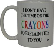 🎭 sarcastic coffee mug crayons: a hilarious novelty cup for an amusing workday logo