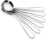 hiware 12-piece stainless steel round soup spoons, bouillon spoons logo