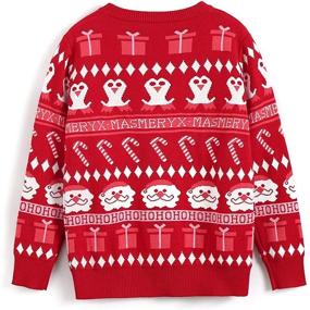 img 3 attached to 🎄 BYCR Boys Cute Smile Christmas Tree Knit Sweater for Kids 4-12 Years - Warm and Cozy