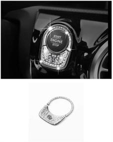 img 4 attached to 💎 Silver Crystal Bling Auto Start Engine Ignition Button Knob Ring Sticker for Mercedes-Benz - TopDall Compatible