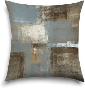 img 1 attached to 🛋️ BrilliStar Brown Grey Throw Pillow Covers 18x18 - Set of 4 Decorative Pillows for Modern Art Painting Home Décor - Couch, Sofa, Bedroom, Living Room