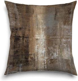 img 3 attached to 🛋️ BrilliStar Brown Grey Throw Pillow Covers 18x18 - Set of 4 Decorative Pillows for Modern Art Painting Home Décor - Couch, Sofa, Bedroom, Living Room