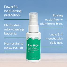 img 3 attached to 🌿 Ursa Major Sublime Sage Natural Spray Deodorant - Aluminum-Free, Vegan, Cruelty-Free, Non-Staining - 1.79 oz