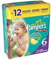 pampers baby dry diapers size 6 jumbo bag - convenient 4 pack with 23 count each logo