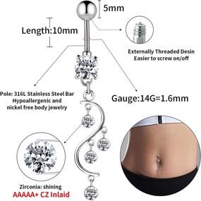 img 3 attached to KINIMORE Surgical Stainless Piercing Jewelry