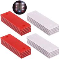 enhance safety with swpeet 20pcs universal red + white stick-on car reflector sticker- ideal for most cars! logo