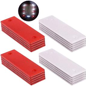 img 4 attached to Enhance Safety with Swpeet 20Pcs Universal Red + White Stick-on Car Reflector Sticker- Ideal for Most Cars!