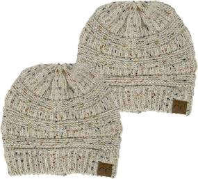 img 4 attached to H 6033 2 2566 Confetti Knit Beanie Bundle Outdoor Recreation for Hiking & Outdoor Recreation Clothing