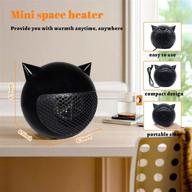 600w ceramic desk heater for indoor use - small space heater with fast heating, thermostat, and safety features - portable heater for home, office, and large rooms logo