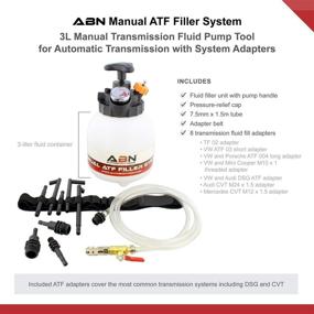 img 3 attached to Эффективная система для заправки жидкости в АКПП объемом 3 литра ABN с ручным насосом ATF: Надежный инструмент для насоса трансмиссионной жидкости для автоматической трансмиссии с адаптерами.