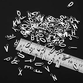 img 2 attached to 🔍 Shining Silver Mini A-Z Charms: 182Pcs Alphabet ABC Letter Charms for DIY Jewelry Making - Tarnish Resistant Pendants for Bracelets & Necklaces (7 Sets)