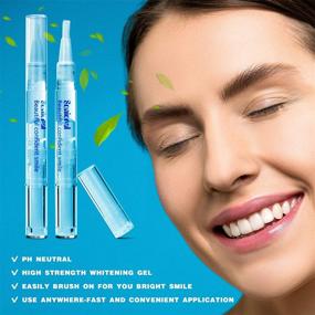 img 1 attached to 💎 2 Instant Teeth Whitening Pens - Hydrogen Peroxide Gel, No Sensitivity, Effective & Painless, Travel-Friendly, Beautiful White Smile - 20+ Uses