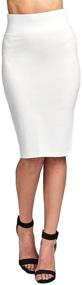 img 2 attached to 👗 Khanomak Women's Basic Bodycon Pencil Skirt - Essential Clothing for Women