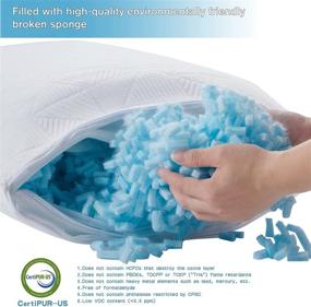 img 2 attached to 🌬️ BETU Cooling Bamboo Memory Foam Bed Pillows with Adjustable Loft - Queen Size for Side, Back, and Stomach Sleepers