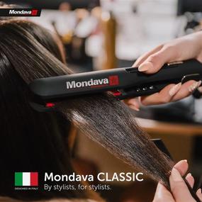 img 3 attached to 💁 MONDAVA Pro Ceramic Tourmaline Flat Iron Hair Straightener - Dual Voltage Adjustable Digital технология, выпрямляет и стилизует непослушные волосы быстро (Классический)