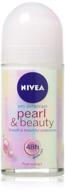 💦 pack of 3 nivea pearl & beauty women's roll-on antiperspirant & deodorant: 48-hour underarm wetness protection - 1.7oz/50ml each bottle logo
